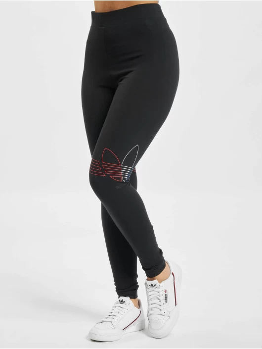 Adidas Originals Damen Legging Tricolor In Schwarz 3 Adidas Originals Damen Legging Tricolor In Schwarz