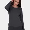 Damen Longsleeve Coralie A In Grau -Modegeschäft für Damen alife kickin longsleeve grau 928049