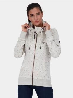 Damen Zip Hoodie Yasminak B In Grau