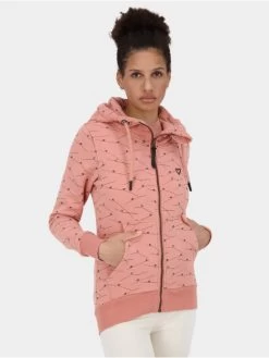 Damen Zip Hoodie Yasminak B In Rosa