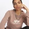 Alpha Industries Damen Pullover In Rosa -Modegeschäft für Damen alpha industries pullover rosa 606804