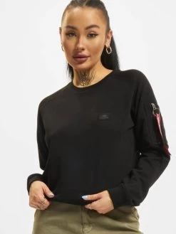 Alpha Industries Damen Pullover X-Fit In Schwarz