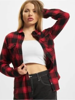 Brandit Damen Hemd Amy Flanell In Rot