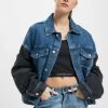 Calvin Klein Damen Jeansjacken Extreme Oversize Crop Denim In Blau -Modegeschäft für Damen calvin klein jeansjacken blau 972864
