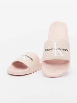 Calvin Klein Damen Sandalen Monogram In Rosa