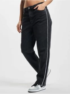 Calvin Klein Damen Straight Fit Jeans Dad In Schwarz
