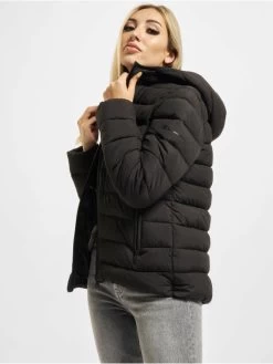 Champion Damen Puffer Jacket Hooded Polyfilled In Schwarz