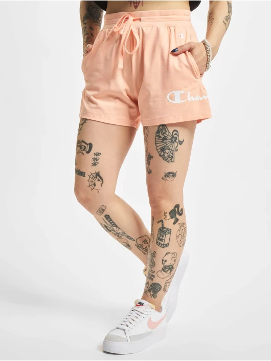 Champion Damen Shorts Logo In Rosa 3 Champion Damen Shorts Logo In Rosa