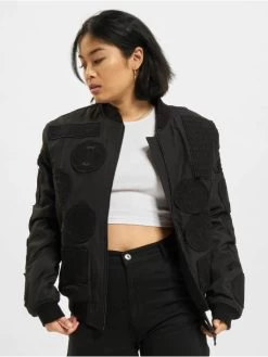 Damen Bomberjacke Elite In Schwarz