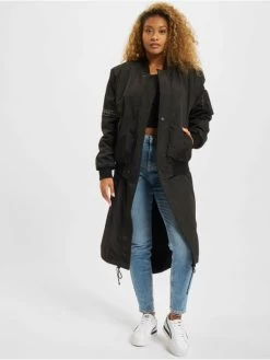 Damen Bomberjacke Charming Long Bb In Schwarz