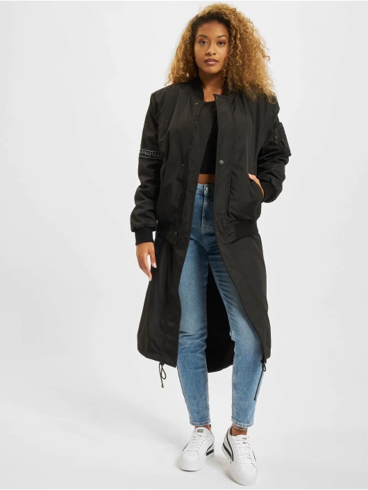 Damen Bomberjacke Charming Long Bb In Schwarz 3 Damen Bomberjacke Charming Long Bb In Schwarz