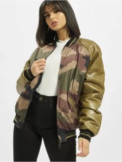 Damen College Jacke Strong Army Bsj In Camouflage