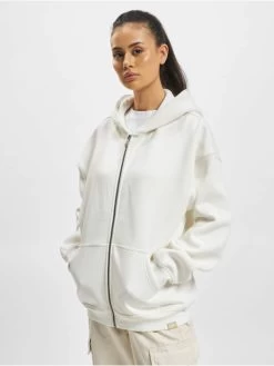 DEF Damen Zip Hoodie Basic In Weiß