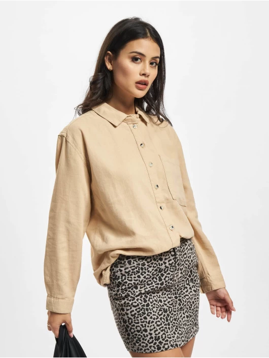 Denim Project Damen Hemd DPWclara Linen In Beige 3 Denim Project Damen Hemd DPWclara Linen In Beige