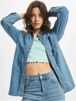 Denim Project Damen Hemd Dpwclara Denim In Blau