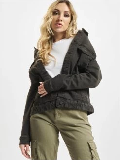 Denim Project Damen Jeansjacken Dpwmona Relax In Grau