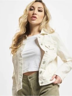 Denim Project Damen Jeansjacken Dpwlara In Weiß