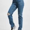 Denim Project Damen Straight Fit Jeans Dpwboyfriend Destroyed In Blau