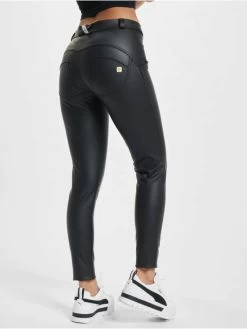 Freddy Damen Skinny Jeans Regular Waist Eco-Leder In Schwarz