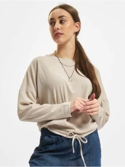 Damen Longsleeve Structure In Beige