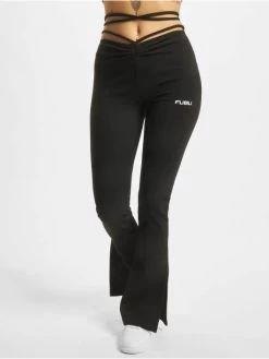 FUBU Damen Chino Slit Wide In Schwarz
