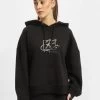 FUBU Damen Hoody Script Oversize In Schwarz -Modegeschäft für Damen fubu hoody schwarz 870026