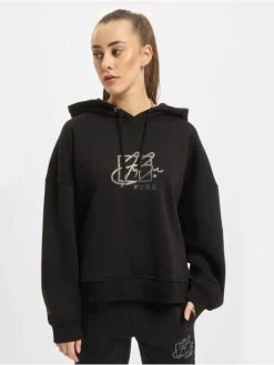 FUBU Damen Hoody Script Oversize In Schwarz