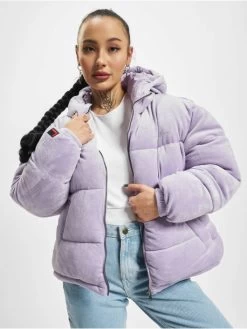 FUBU Damen Puffer Jacket Signature Velours In Violet