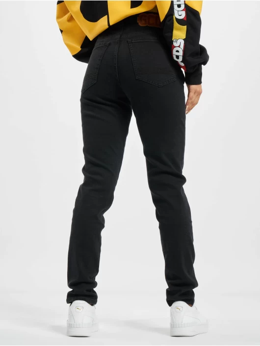 GCDS Damen Skinny Jeans Basic In Schwarz 4 GCDS Damen Skinny Jeans Basic In Schwarz – Bild 2