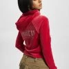 Juicy Couture Damen Zip Hoodie Classic Velour Juicy Logo In Rot