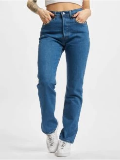Damen Straight Fit Jeans 501 Crop Straight Fit In Blau