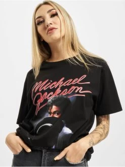 Damen T-Shirt Ladies Michael Jackson In Schwarz