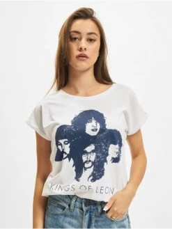 Damen T-Shirt Ladies Kings Of Leon Silhouette In Weiß