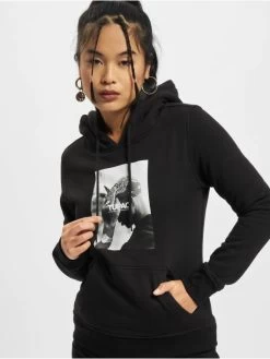 Mister Tee Damen Hoody Ladies 2Pac F*ck The World In Schwarz