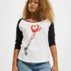 Mister Tee Damen Longsleeve Pistole Heart Raglan In Weiß -Modegeschäft für Damen mister tee longsleeve weiss 587813