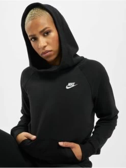 Nike Damen Hoody Essential PO Flecce In Schwarz