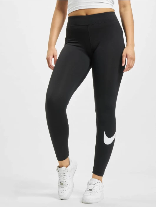 Nike Damen Legging Sportswear Essential GX MR Swoosh In Schwarz 3 Nike Damen Legging Sportswear Essential GX MR Swoosh In Schwarz
