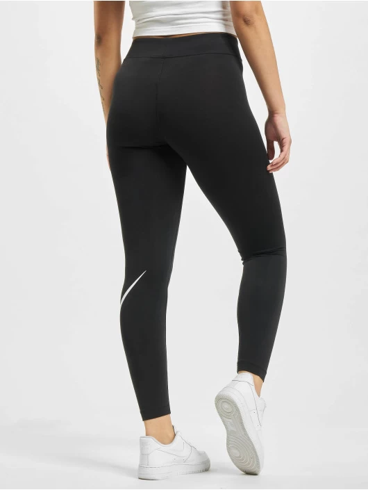 Nike Damen Legging Sportswear Essential GX MR Swoosh In Schwarz 4 Nike Damen Legging Sportswear Essential GX MR Swoosh In Schwarz – Bild 2