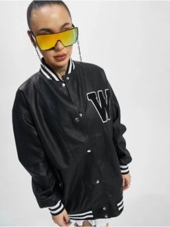 ONLY Damen Bomberjacke Ronja Faux Leather In Schwarz