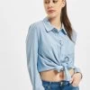 ONLY Damen Hemd OnlLecey Stripe Knot Denim In Weiß -Modegeschäft für Damen only hemd weiss 804231