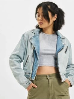 ONLY Damen Jeansjacken OnlSteffie Denim Biker In Blau