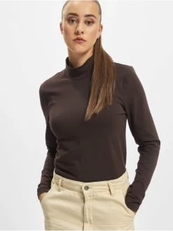 ONLY Damen Longsleeve Live Love Highneck In Braun
