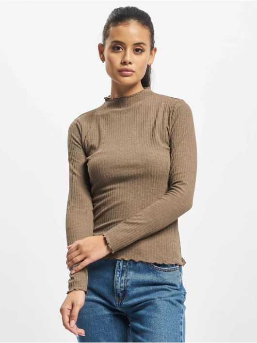 ONLY Damen Longsleeve Emma High Neck In Braun 3 ONLY Damen Longsleeve Emma High Neck In Braun