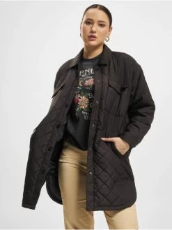 ONLY Damen Mantel Newtanzia Long Quilt In Schwarz