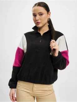ONLY Damen Pullover Nissi Highneck Zip In Schwarz