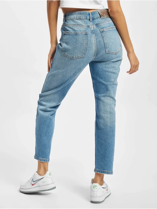 ONLY Damen Slim Fit Jeans Onlemily Repaired In Blau 4 ONLY Damen Slim Fit Jeans Onlemily Repaired In Blau – Bild 2