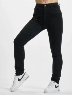 ONLY Damen Slim Fit Jeans Jagger High Mom Ankle In Schwarz