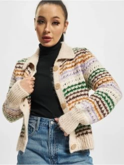 ONLY Damen Strickjacke Haley Stripe In Beige