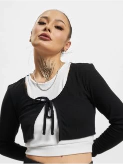 ONLY Damen Strickjacke Ella Short Tie In Schwarz