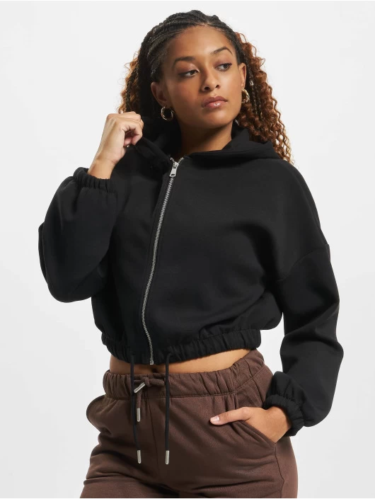 ONLY Damen Zip Hoodie Scarlett In Schwarz 3 ONLY Damen Zip Hoodie Scarlett In Schwarz